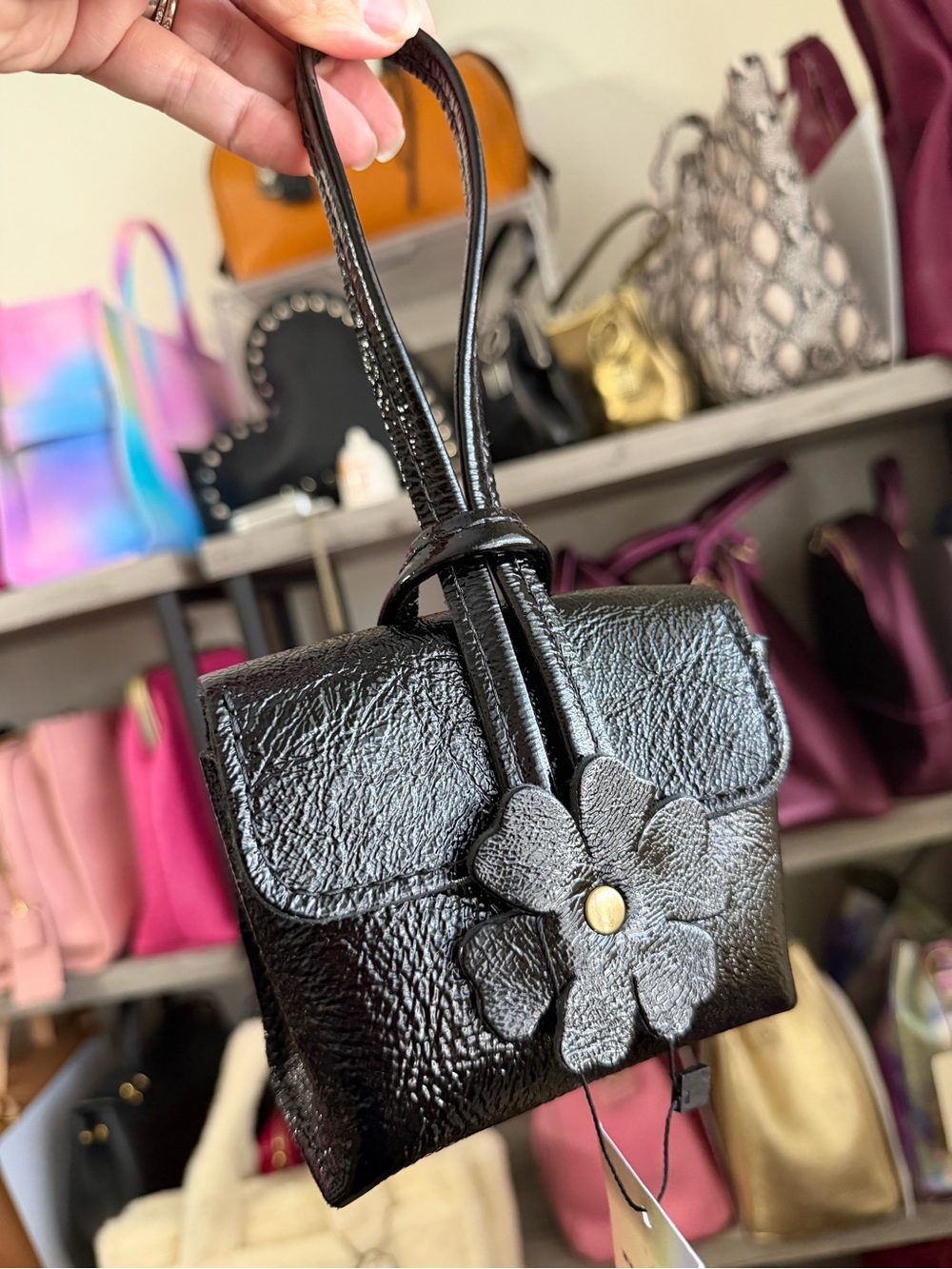 Portland Leather goods venom blooming wristlet pouch